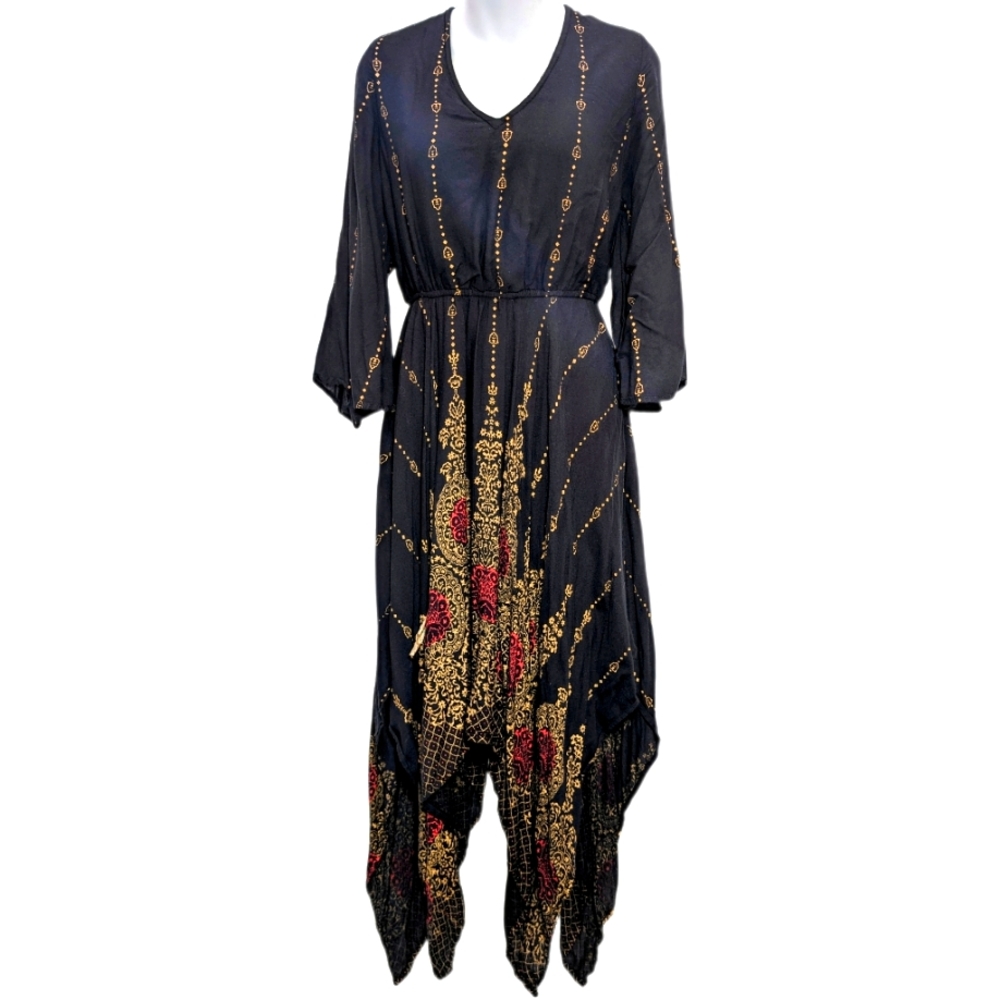 Lapogee Black Handkerchief Dress - Large